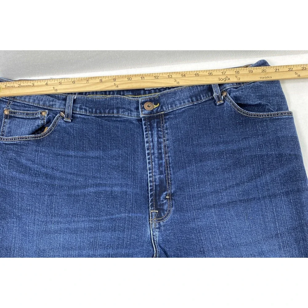 Wrangler Jeans Mens 40 x 29 Blue Dark‎ Wash Denim Straight Fit Casual